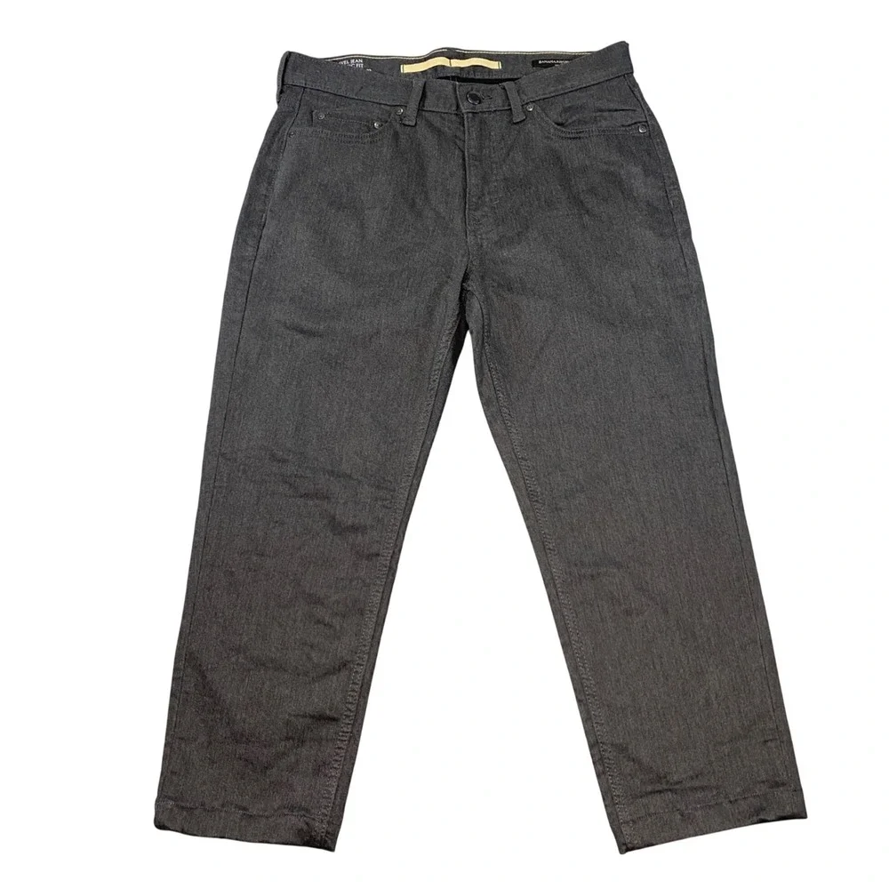 Banana Republic Travel Jean Athletic Fit Charcoal Gray Pants 32x (inseam 24.4